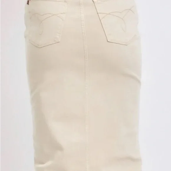 Judy Blue Tan Midi Skirt - Picture 2 of 9